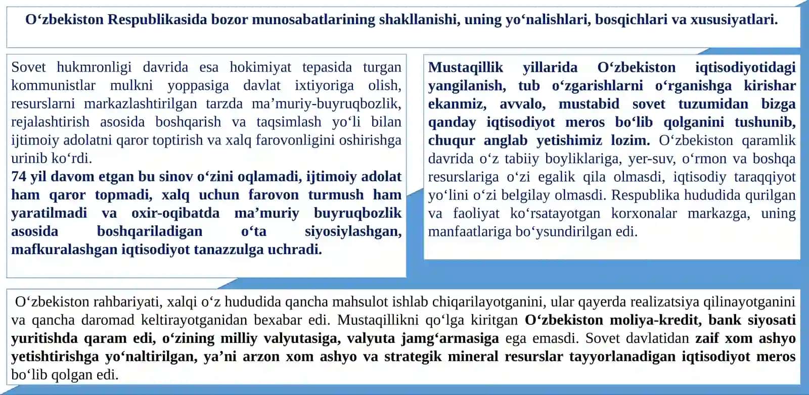 Iqtisodiy islohotlar, xususiy mulkchilikning shakllanishi 3