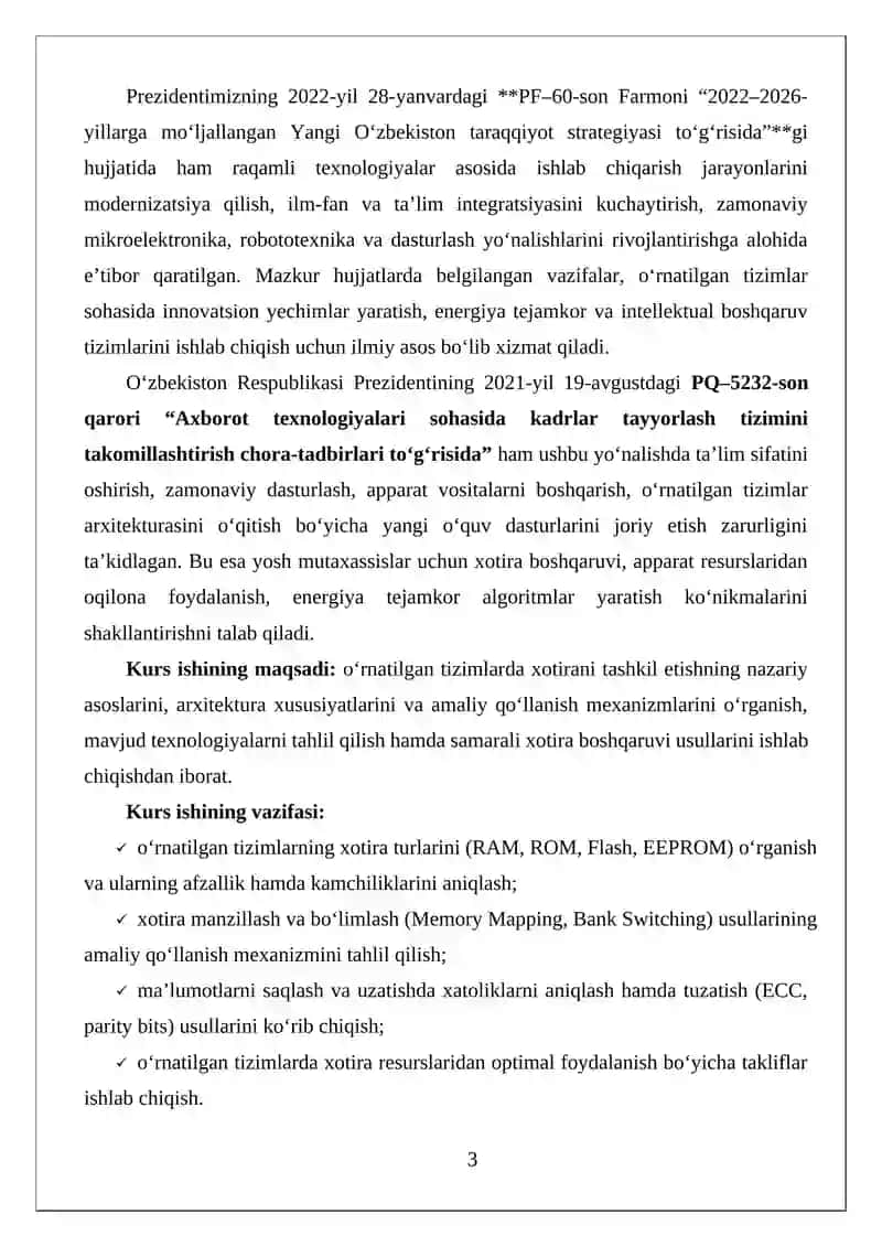 Xotira manzillash va bo‘limlash usullari (Memory Mapping, Bank Swit Ching) 3