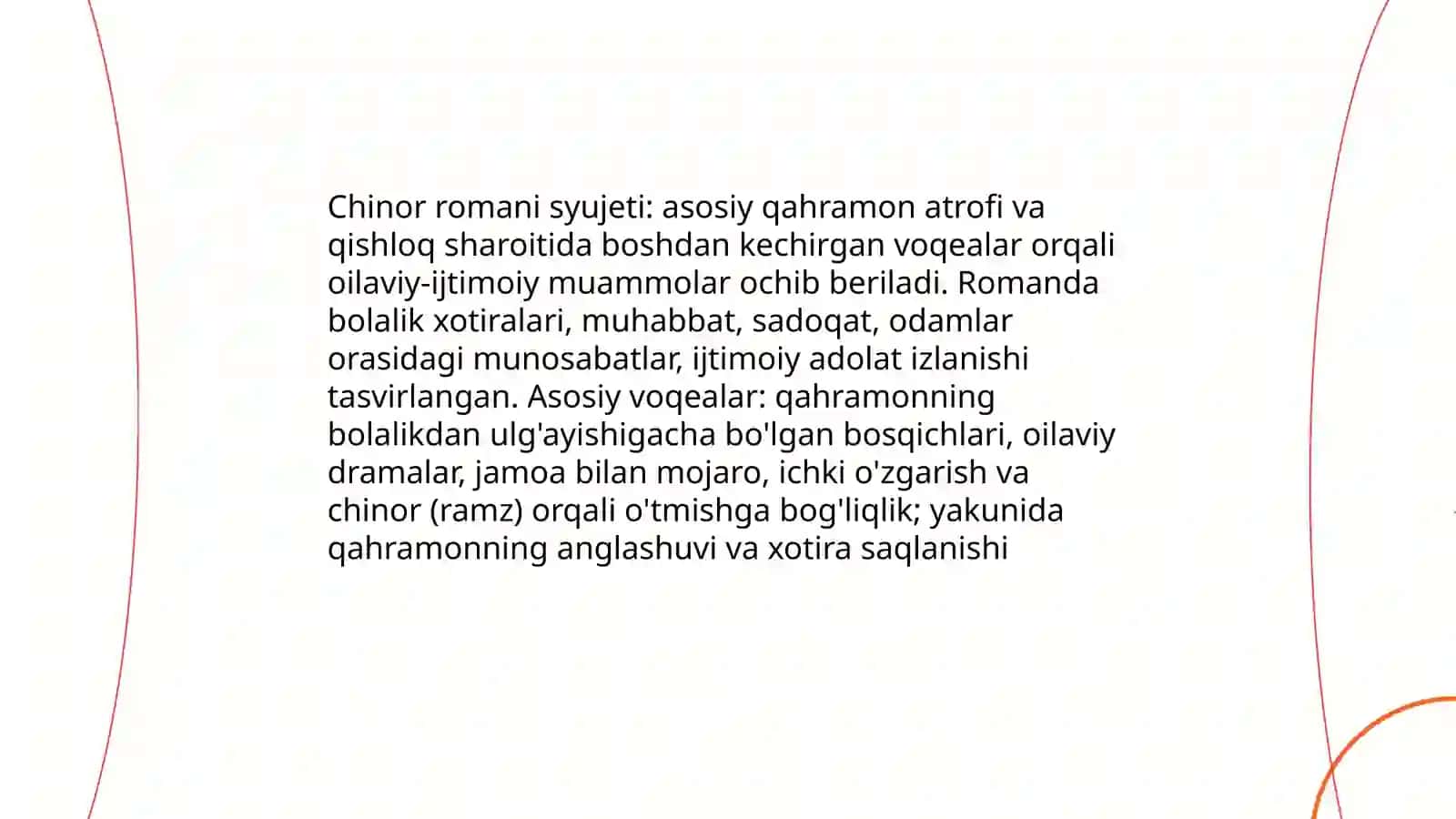 "Chinor" romani 3