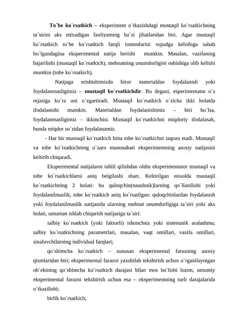Idеаl vа rеаl ekspеrimеnt 3