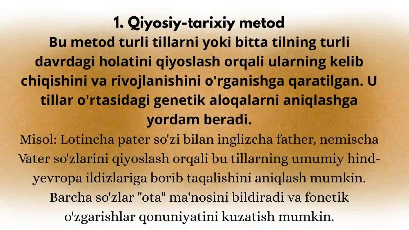 Tilshunoslikda faol qo'llaniladigan metodlar 3