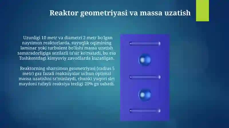 Reaktivlarda issiqlik-massa almashuvi 3