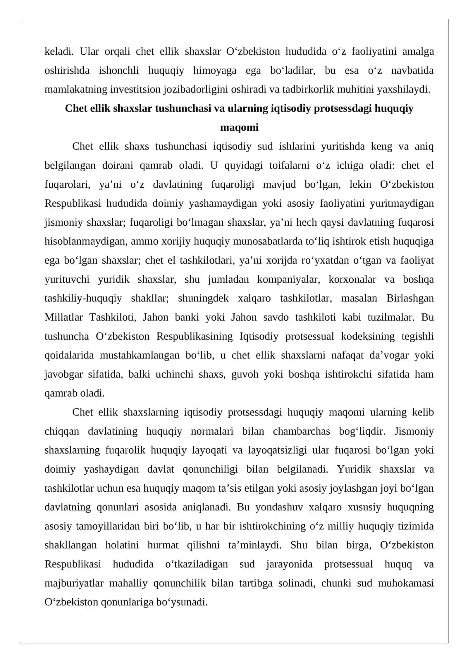 Chet ellik shaxslar ishtirokidagi ishlarni ko‘rishda sudlovga tegishlilik masalalari 3