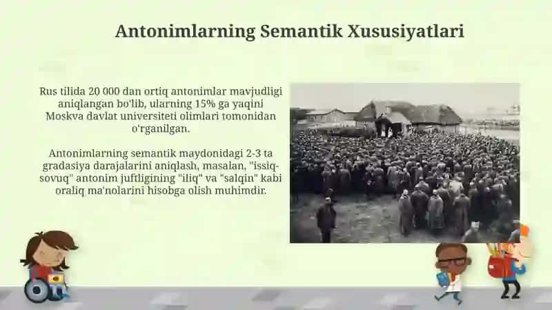Omonimlarning mavjudligi, Antonimlarning xilma-xilligi, Sinonimlarning boyligi 3