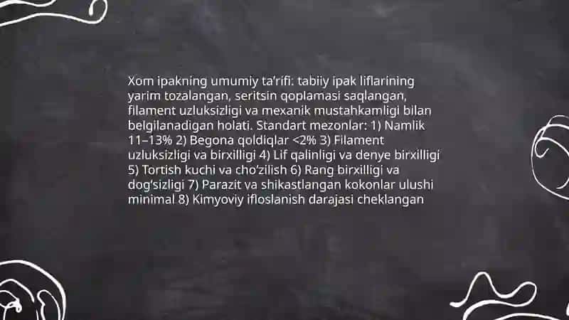 Xom ipakning sifatini belgilovchi standarlar 3