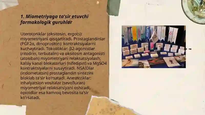 Miometriyaga tasir etuvchi vositalar 3