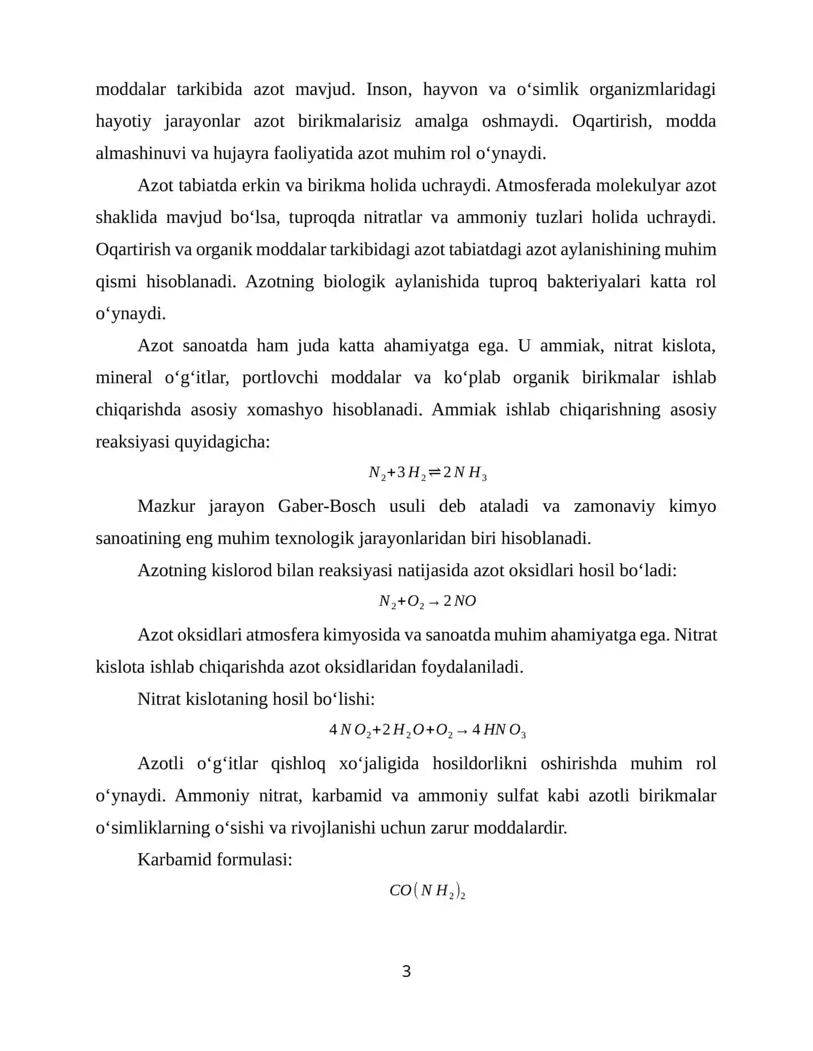 V GURUH ELEMENTLARINING UMUMIY TAVSIFI. AZOT VA UNING XOSSALARI 3