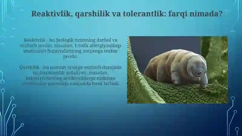 Reaktivlik, Qarshilik va tolerantlikning bir biridan farqi 3