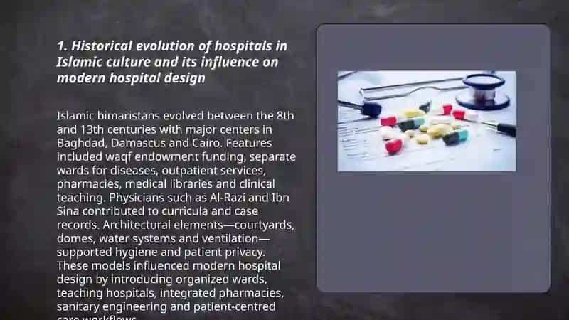 Hospitals culture project. Islamic medisine 3