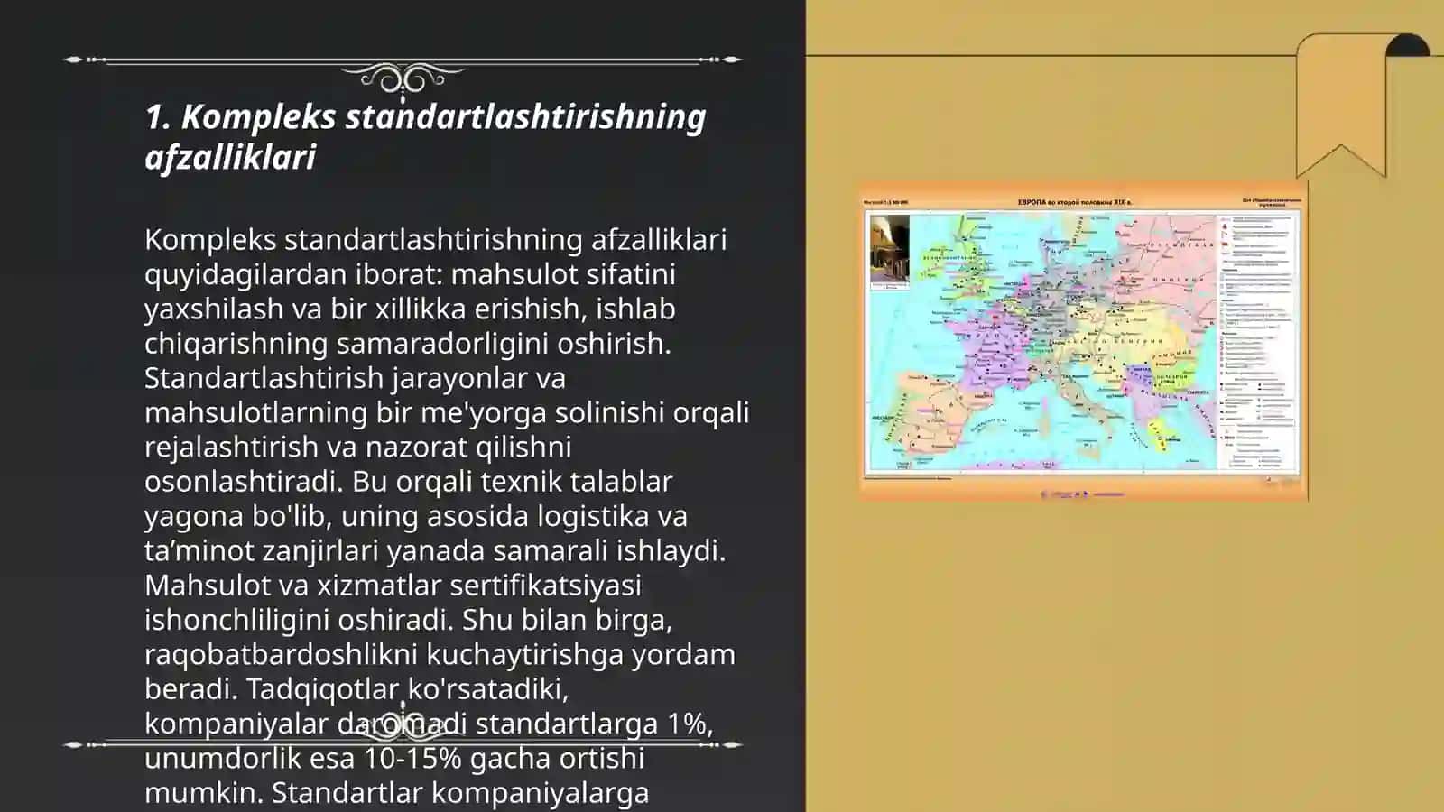 Kompleks standardlashtirish va oʻzaro almashinuvi 3