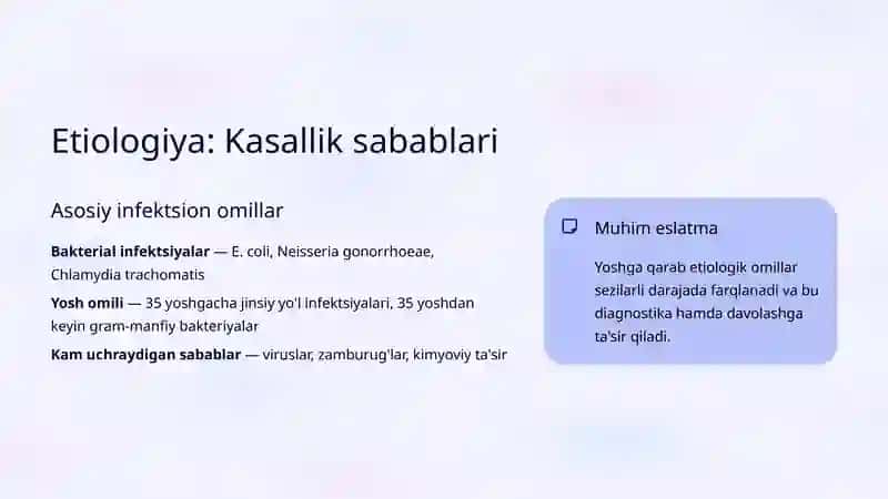 Orxit va Epididimit: Etiologiyasi va Klinikasi 3