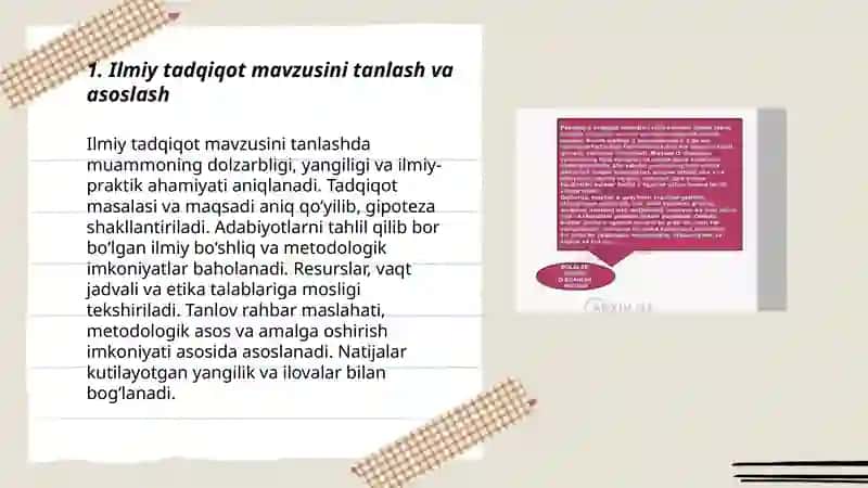 Ilmiy tadqiqot ishlarini tashkil etish 3