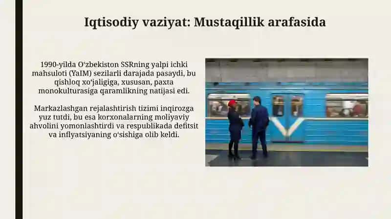 Iqtisodiy va Siyosiy O'zgarishlar 3