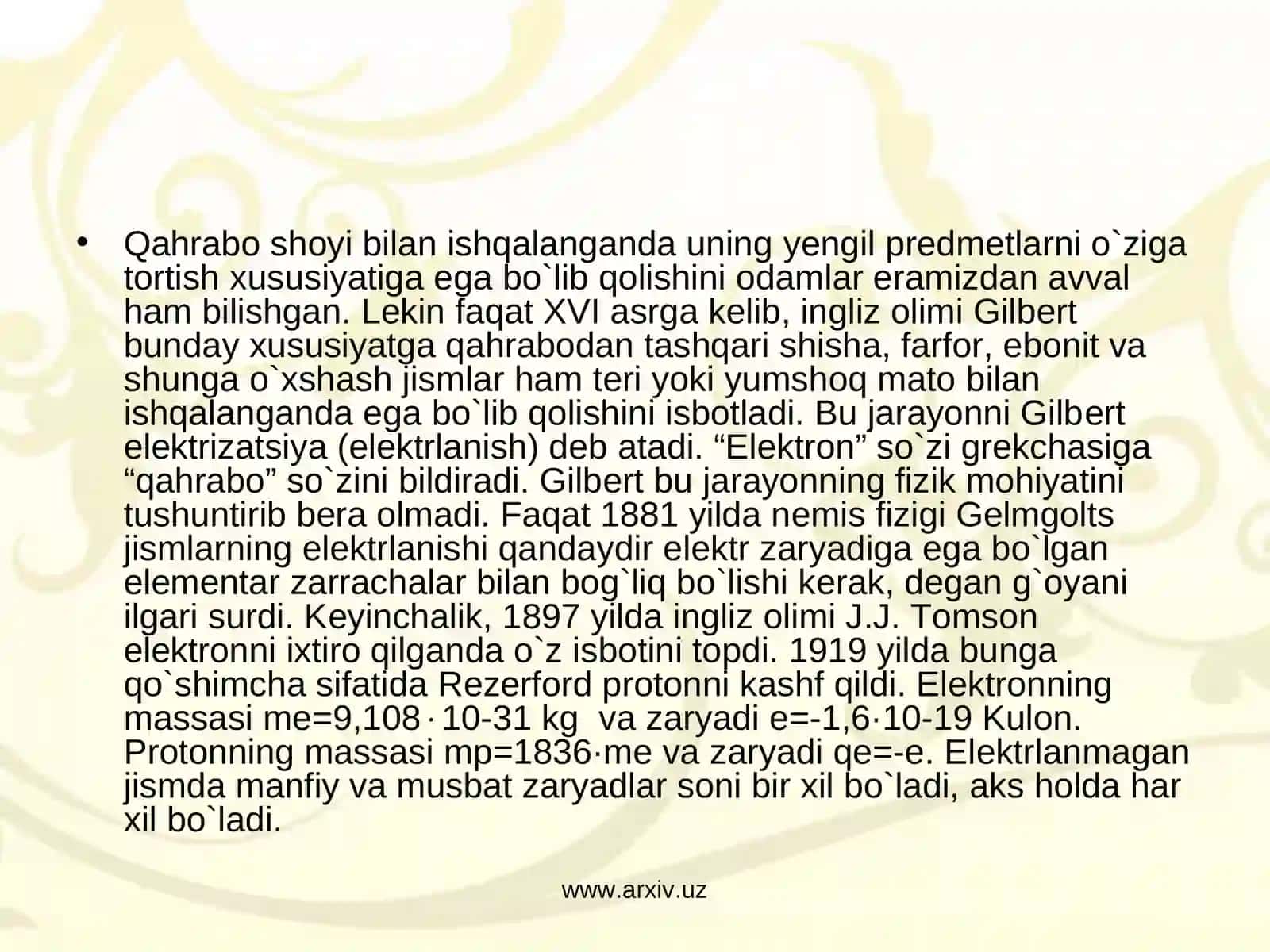 Elеktr maydon. Kulon qonuni. Elеktr maydon kuchlanganligi. Maydonlarning supеrpozitsiya printsipi. Kuchlanganlik chiziqlari 3