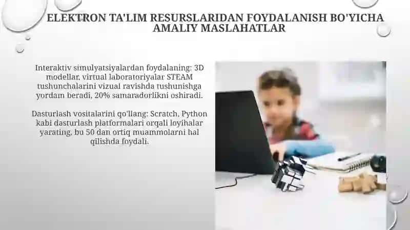 Elektron ta'lim resurslari va STEAM ta'limi 3