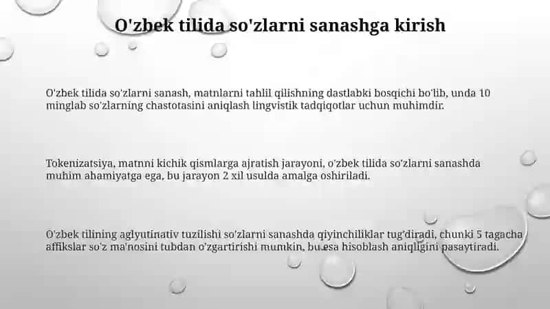 Oʻzbek tilida hisob soʻzlar 3