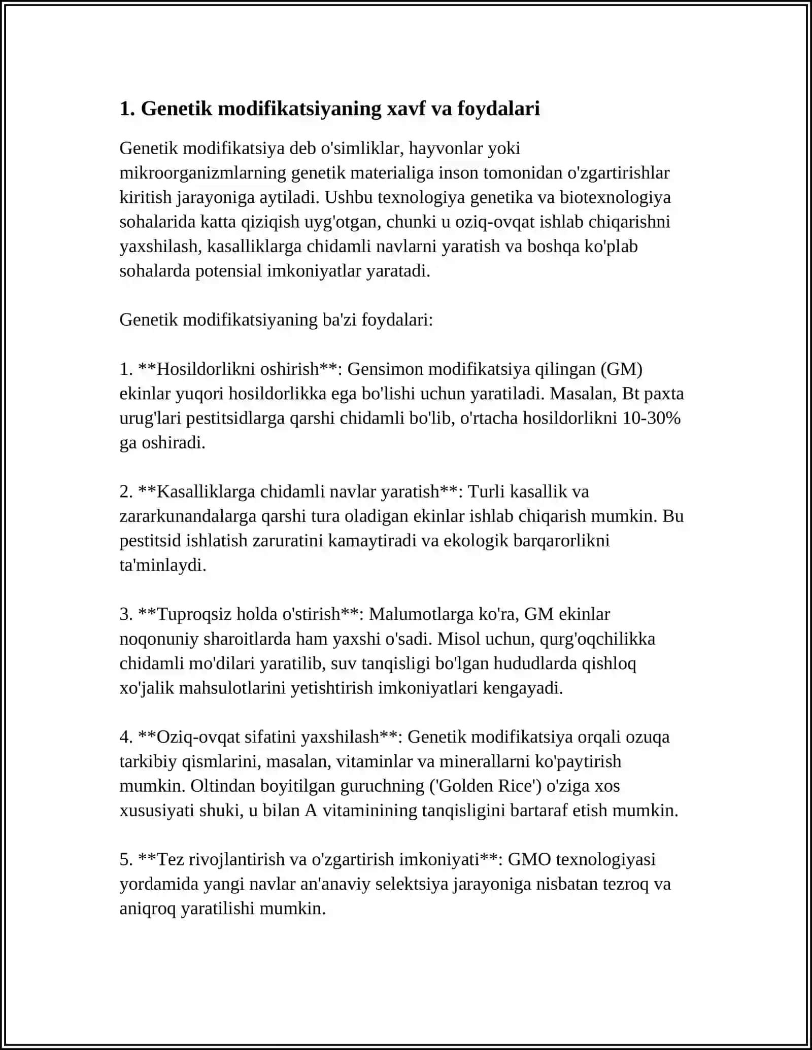 BIOLOGIYANING ZAMONAVIY MUAMMOLARI 3