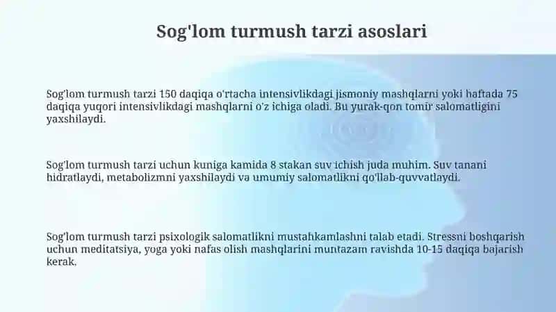 Soğlom Turmush Tarzi 3