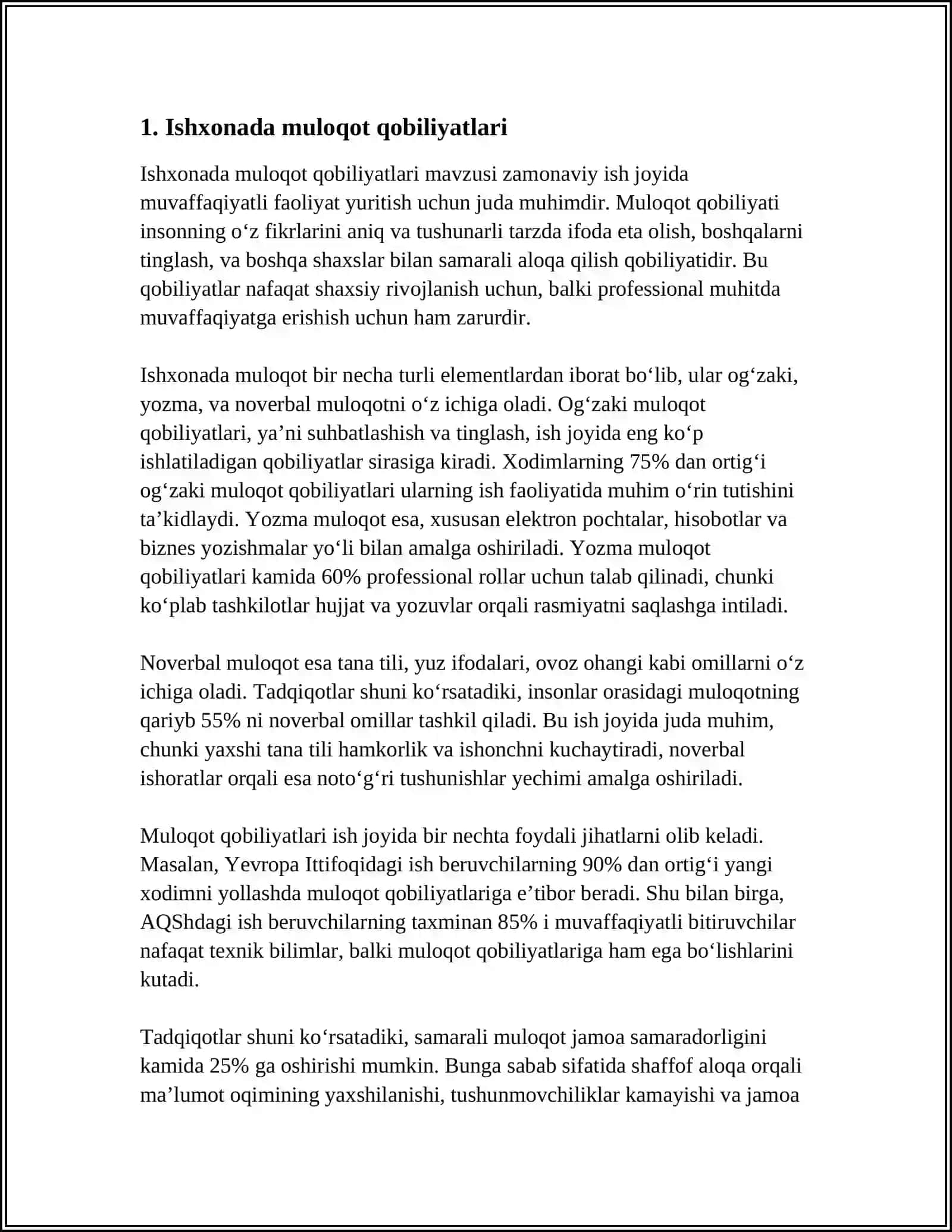 Ishxonada muloqot qobiliyatlari 3