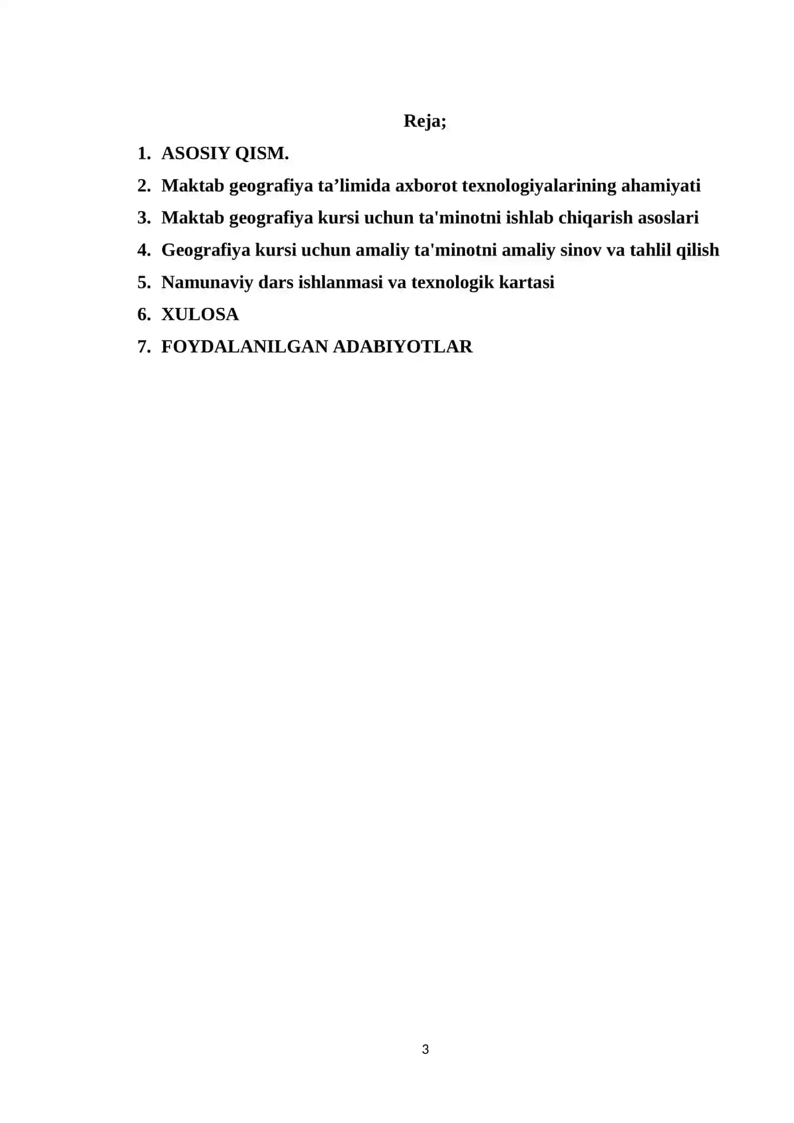 Geografiya va Tabiiy fan o’itish metodikasi 3