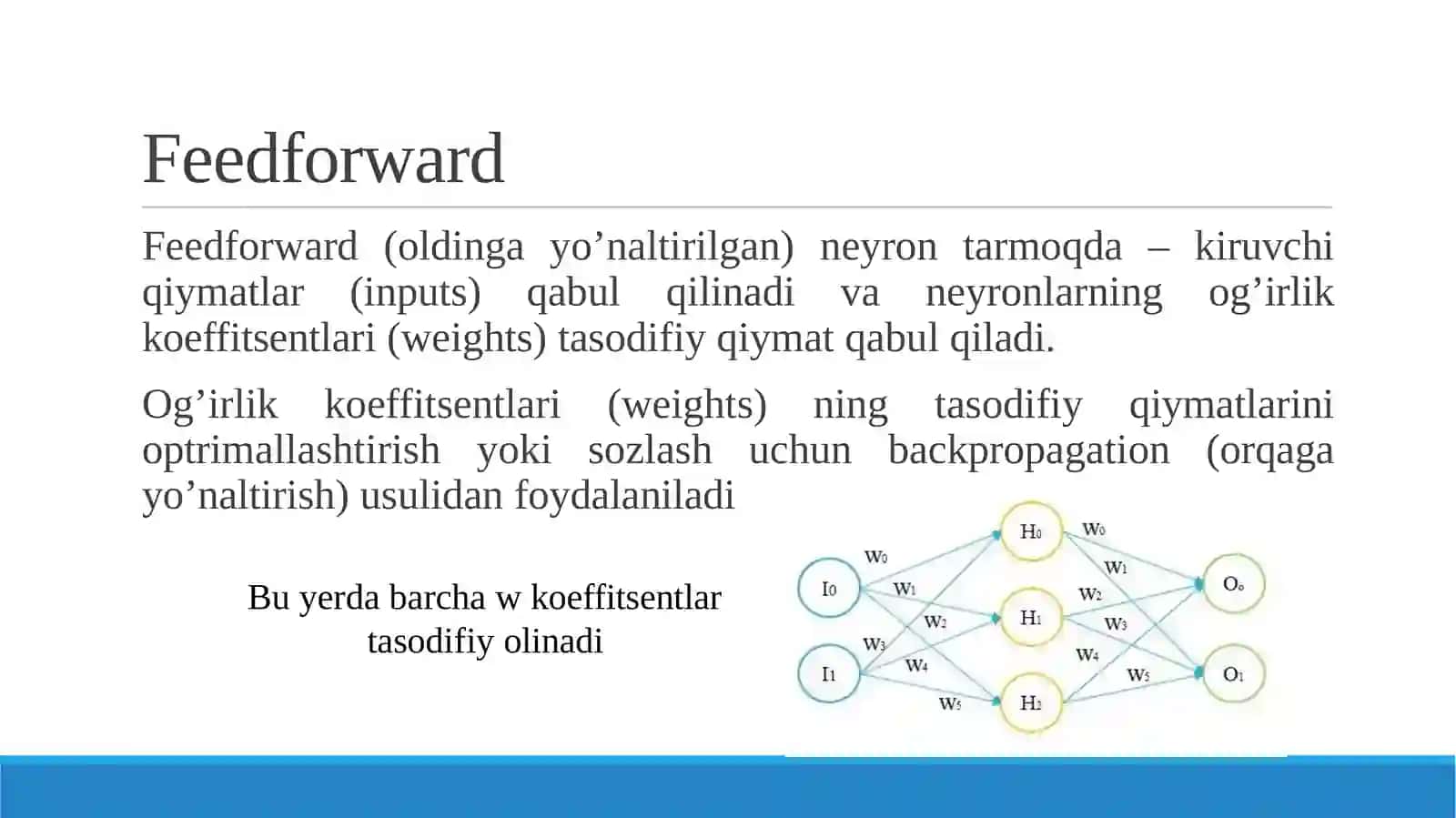Neyron tarmoqlarini o'qitish algoritmlari 3