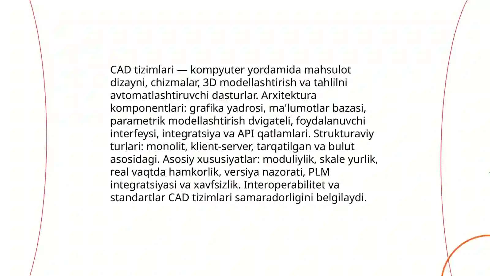 CAD tizimlari va ularning arxitekturasi 3