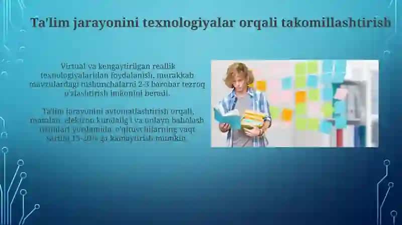 Ta'lim jarayonini texnologiyalar orqali takomillashtirish 3