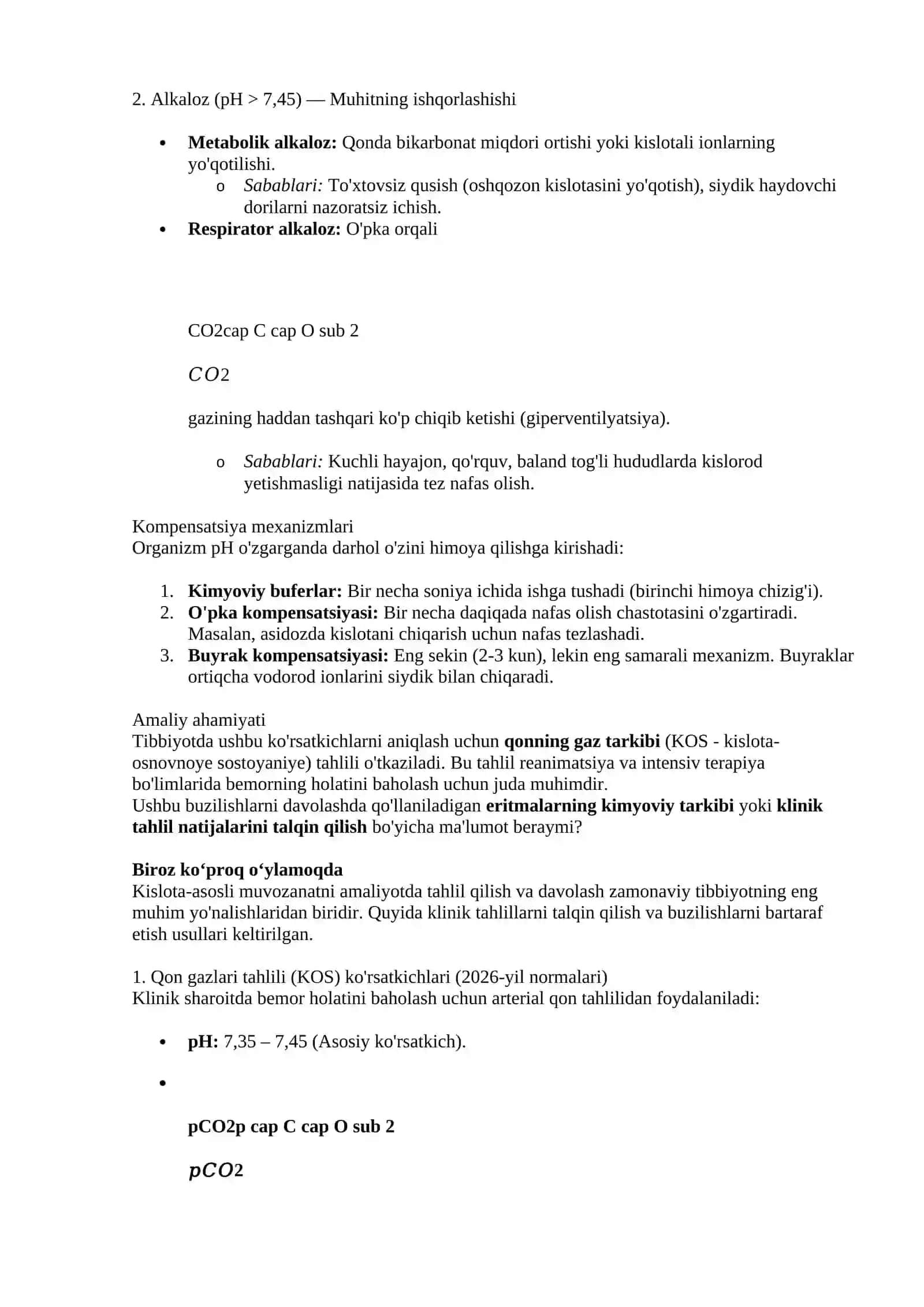 Kislota-asosli muvozanat va bufer sistemalar 3