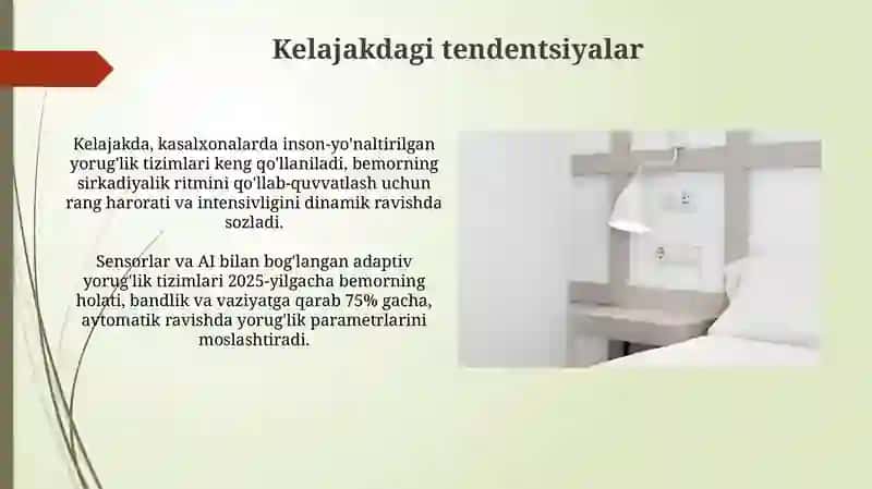 Kasalxona xonalarini yoritilganligining ahamiyati 3