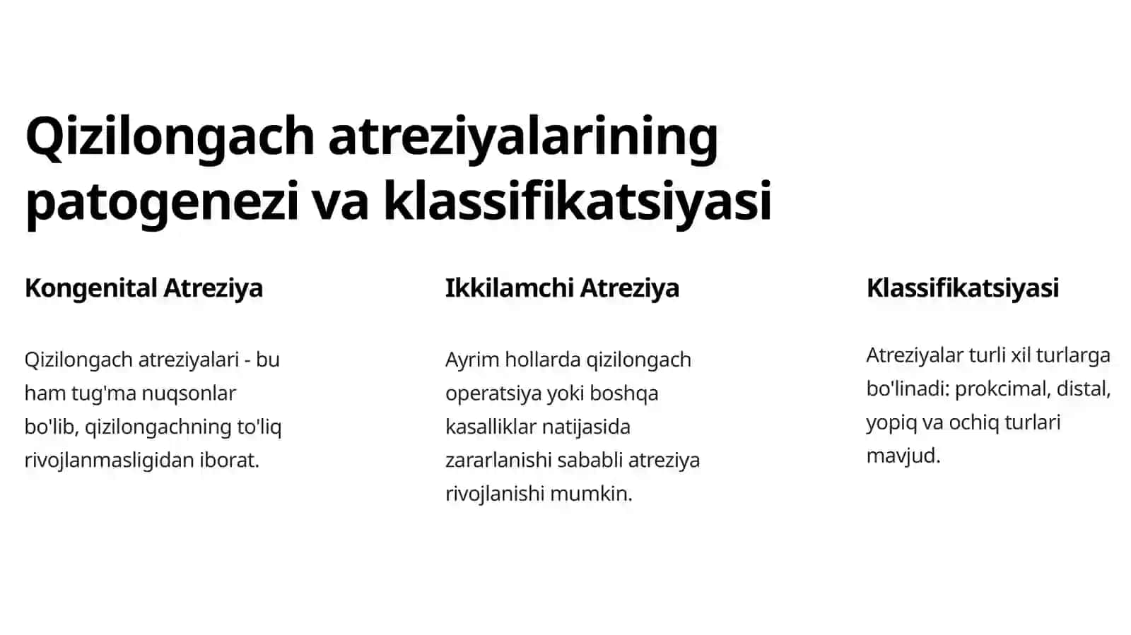 Qizilo'ngach stenozi va atreziyalarida operatsiyalar. Bolalarda traxeya-qizilongach oqimlari operatsiyalari 3