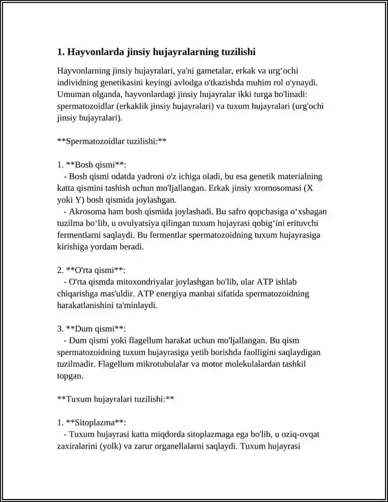 HAYVONLARDA JINSIY HUJAYRALARNING TUZILISHI,TOVUQ EMBRIONINING TARAQQIYOTI 3