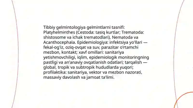 Tibbiy Gelmintologiyasi, Arachnoentomologiyasi 3