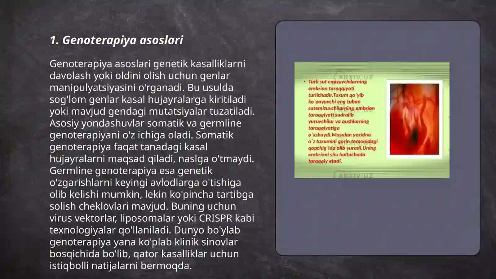 Genoterapiya konseptsiyasining rivojlanishi 3