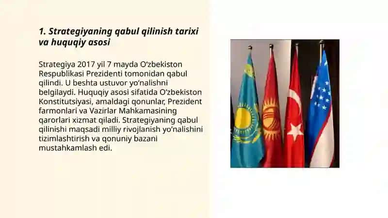 Beshta ustivor yoʻnalishi, Harakatlar strategiyasi 3