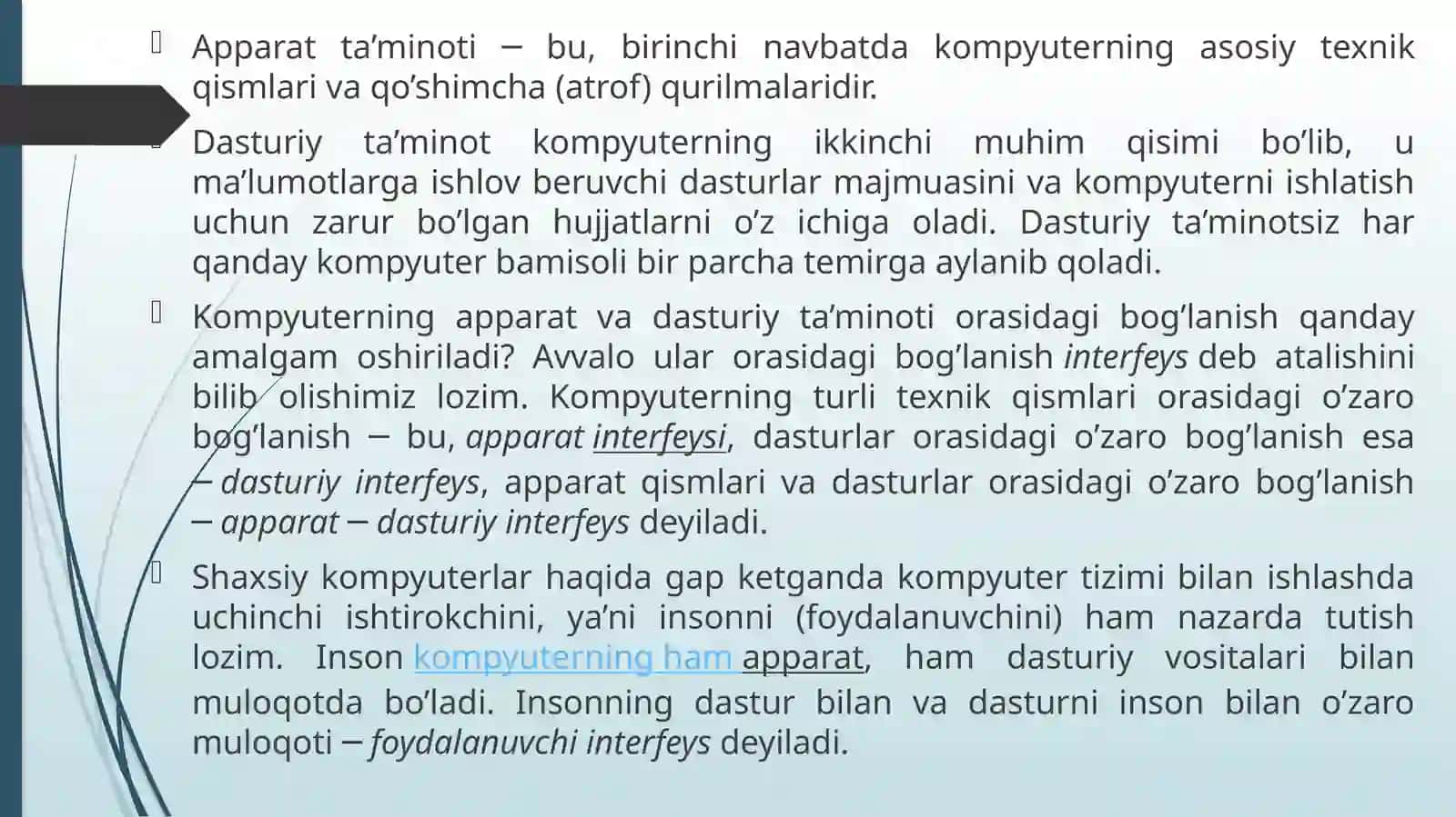 Zamonaviy kompyuterlarning dasturiy ta’minoti 3