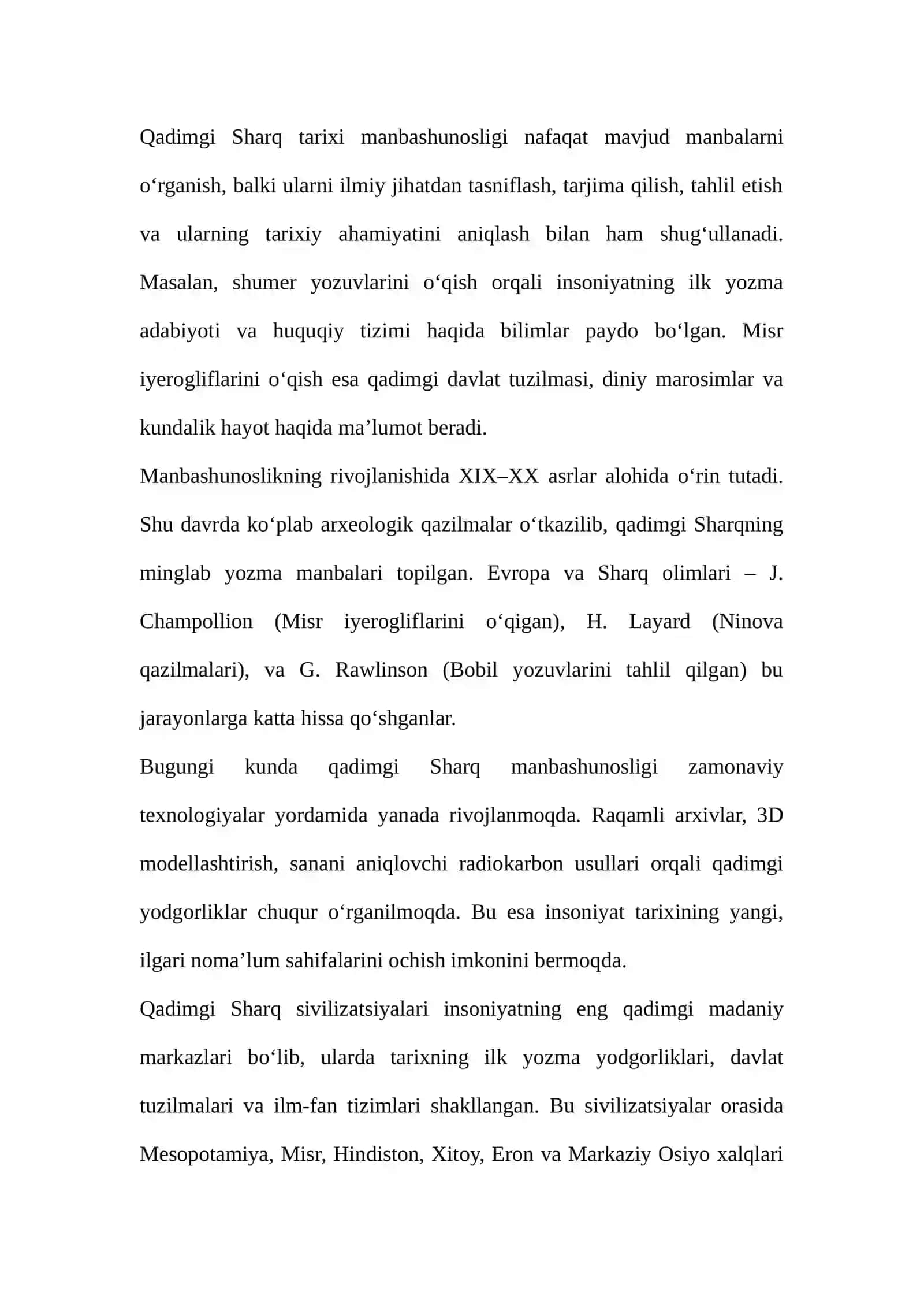 Qadimgi Sharq tarixi manbashunosligi 3