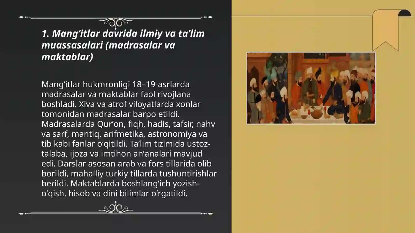 Mangʻitlar davrida ilm-fan va madaniyat 3