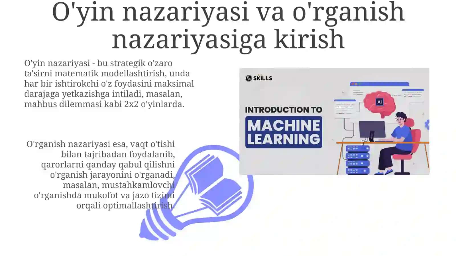 O'yin va ta'limga kirish nazaryasi 3