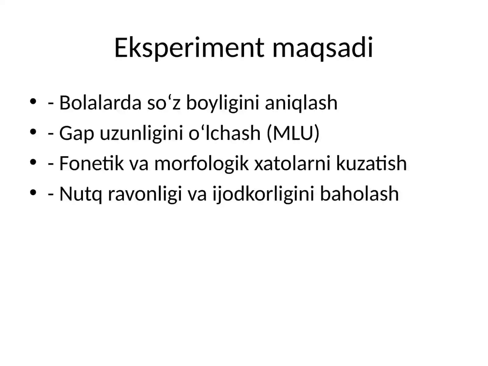 Bog‘cha yoshidagi bolalar nutqi bo‘yicha lingvistik eksperiment 3