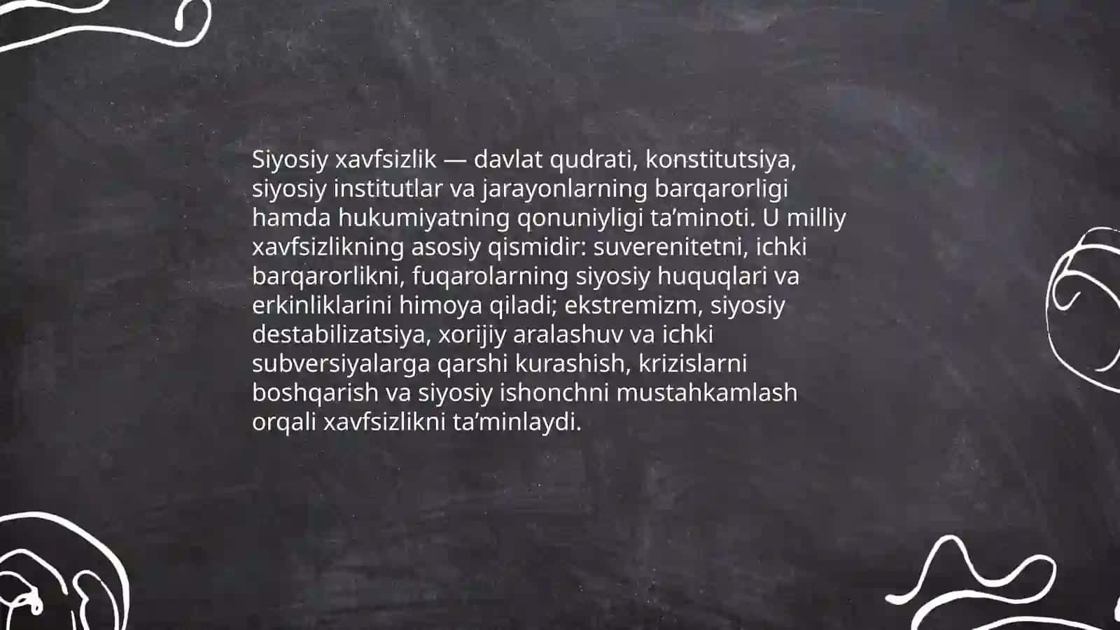 Siyosiy xavfsizlik milliy xavfsizlik sohasi sifatida 3