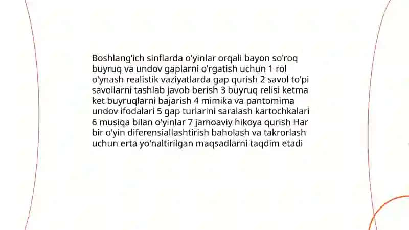 Boshlang‘ich sinflarda "Gap turlari" mavzularini o‘rganishda kreativ metod va usullar 3