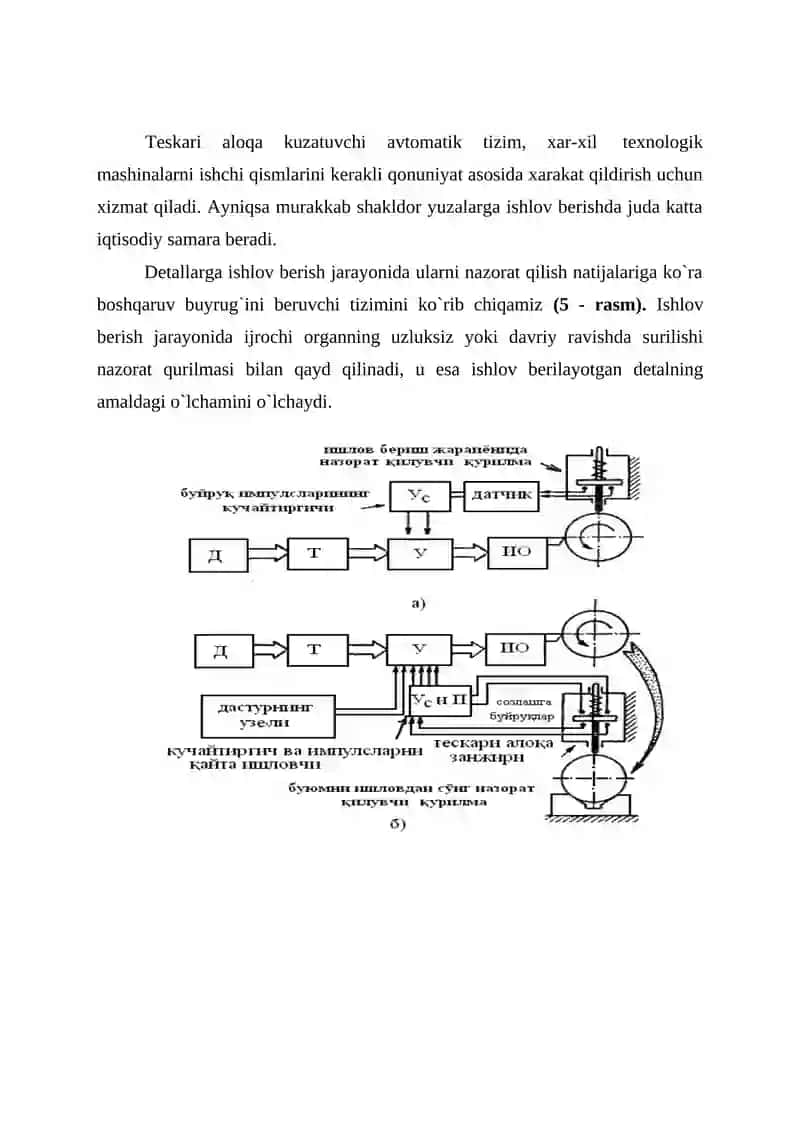 Bosh teskari aloqa datchiklari, lazer datchiklar, aylanish transfarmatorlar, redusinlar, selsinlar, induktosinlar 3