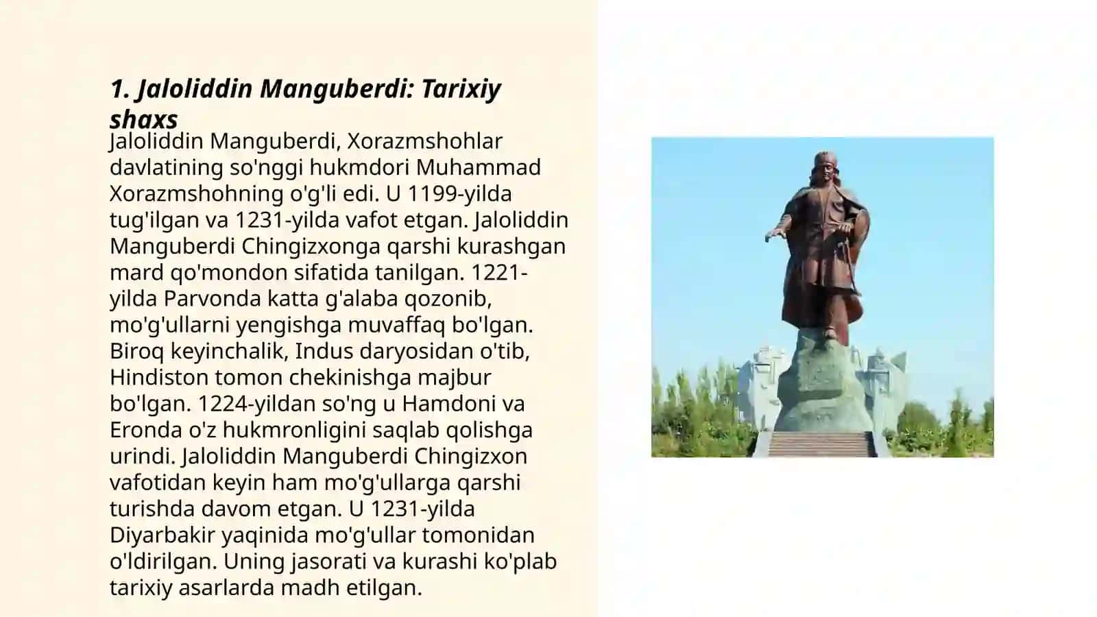 Jaloliddin Manguberdi Vatan himoyachisi 3