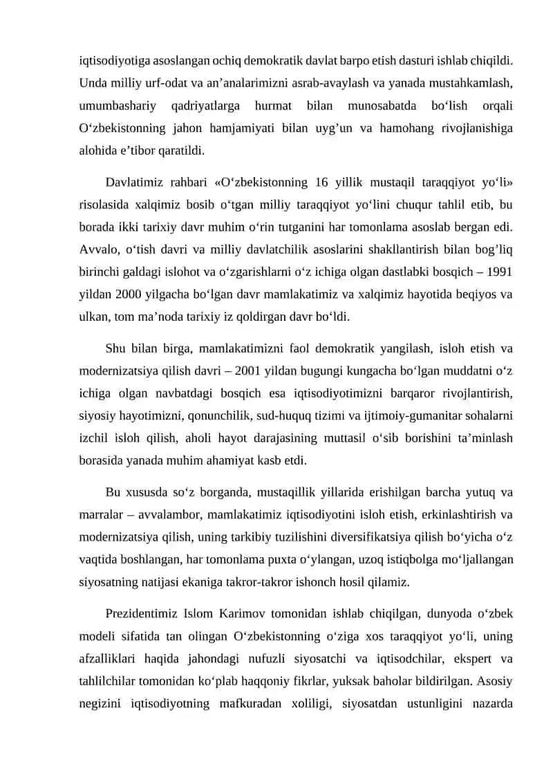 MUSTAQILLIKNING DASTLABKI YILLARIDA TASHQI ALOQALARNING YO'LGA QO'YILISHI 3