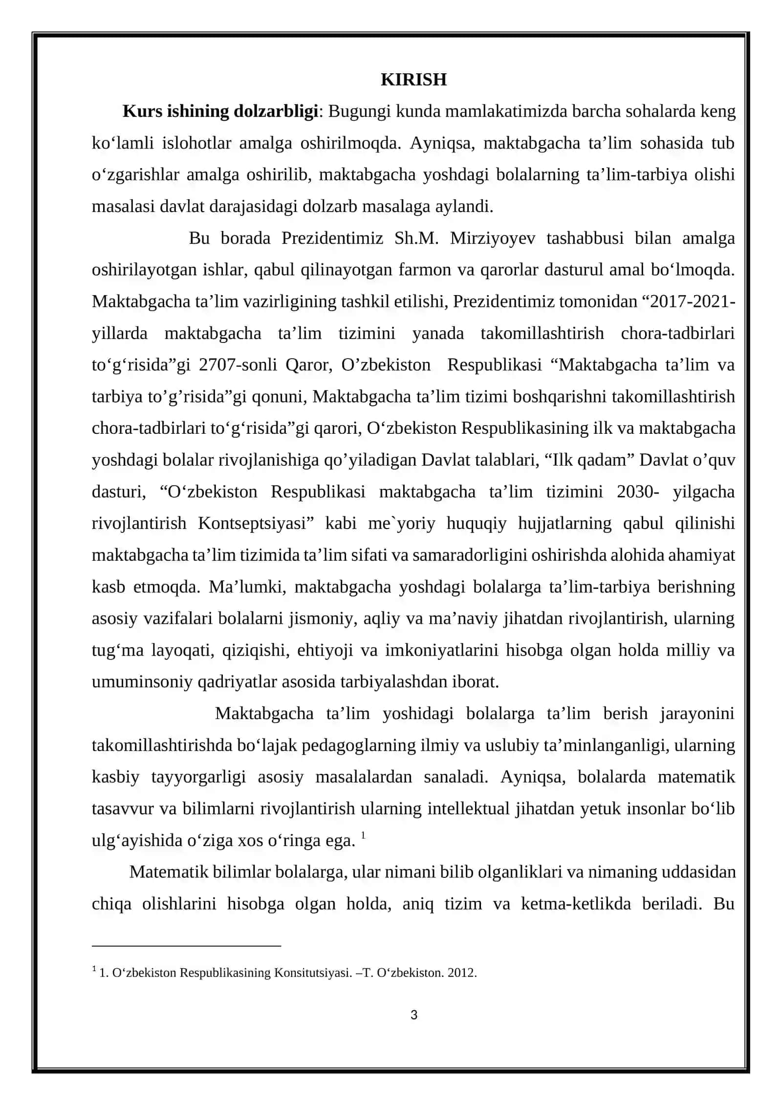 BOLALARDA ELEMENTAR MATEMATIK TASAVVURLARNI SHAKILLANTIRISH 3