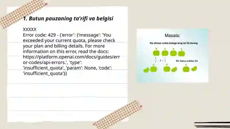 Pauzalar: Butun va yarimtalik pauza 3