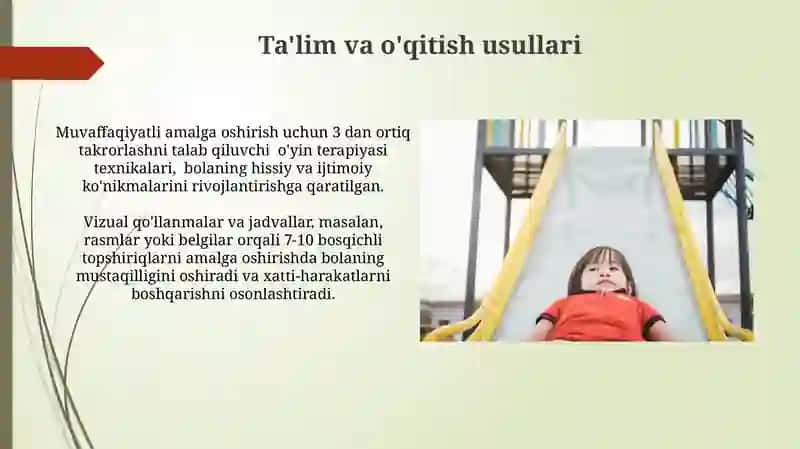 Rivojlanishida mujassam nuqsonli bolalar bilan kompleks koreksion modellar 3