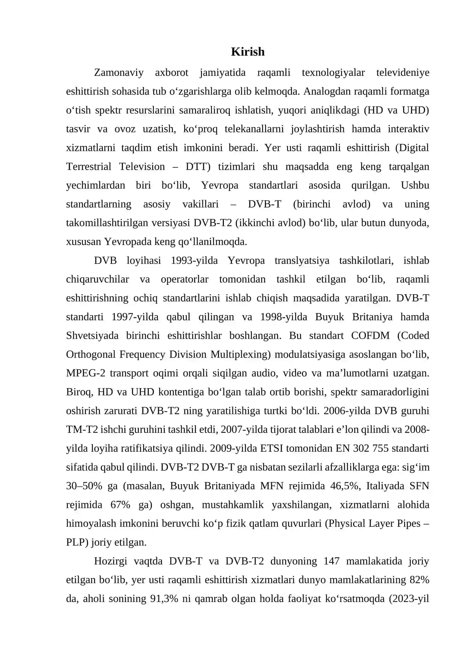 Yer usti raqamli eshittirish Yevropa standartining tizimlari va tarmoqlarining qurilish prinsiplari 3