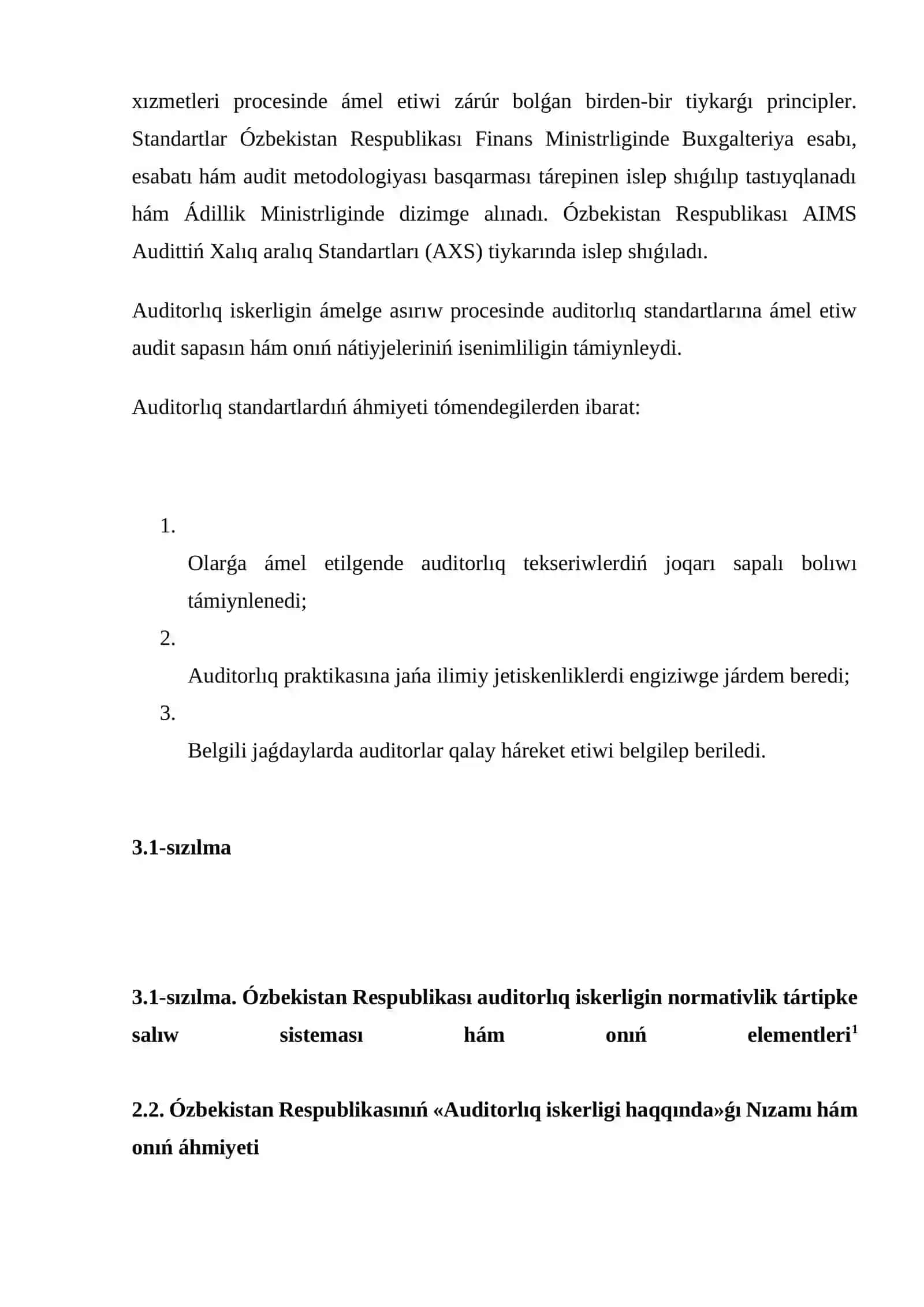 AUDITORLIQ ISKERLIGININ` HUQIQIY TIYKARLARI 3