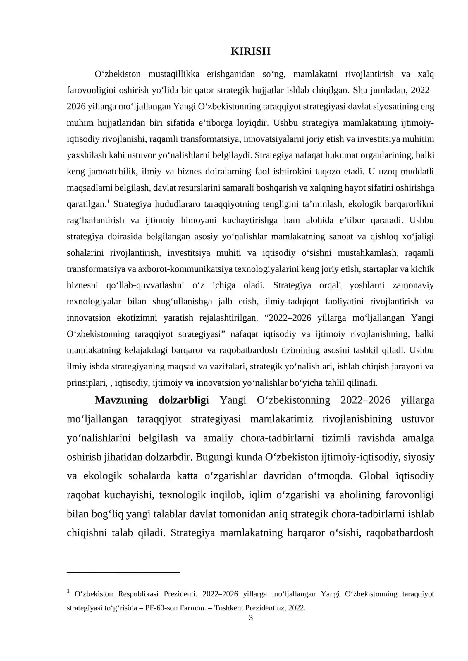 2022–2026 yillarga mo‘ljallangan Yangi O‘zbekistonning taraqqiyot strategiyasi 3